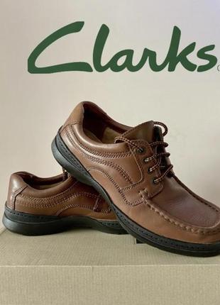 Мокасини clarks collection cushion cell на шнурках 7н/41,5/27 оригінал