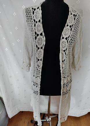 Літній кардиган з мереживом ms mode  p.xxl