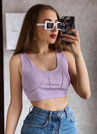 Топ ліловий з імітацією кісточок