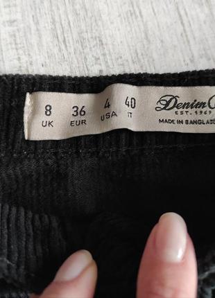 Черная вельветовая мини юбка на пуговицы/юбка вельветовая мыны4 фото
