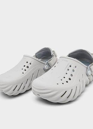 Кроксы оригинал шлепки сабо серые crocs echo clog atmosphere