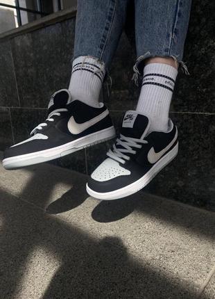 Кроссовки nike sb dunk low black grey4 фото