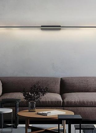 Бра настенное led wsg25/1000-bk-k черный 6х4х100 см.