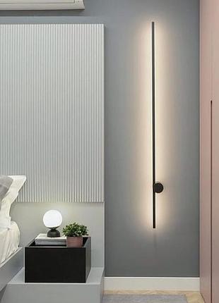 Бра настенное led wj018/600-bk-k черный 10х5х60 см.