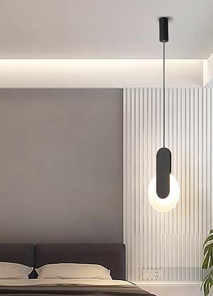 Люстра стельова led aa231-k чорний 55-180х6х18 см.