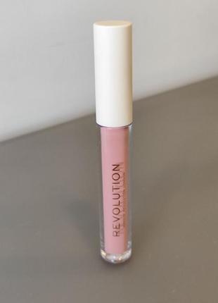 Матовий блиск для губ revolution makeup nudes collection matte lip gloss buff