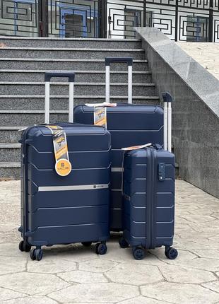 Якісна валіза з поліпропілен,модель 366 ,прорезиніна ,надійна ,колеса 360 ,кодовий замок ,туреччина2 фото