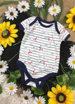 Смугастий бодик на 3-6 міс