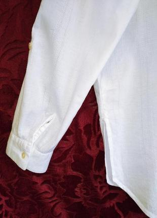 Бавовняна подовжена вільна сорочка біла довга сорочка7 фото