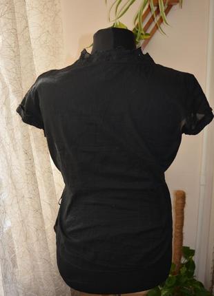 Натуральная легкая блузка, запах, h&m, кружево, хлопок, батист6 фото