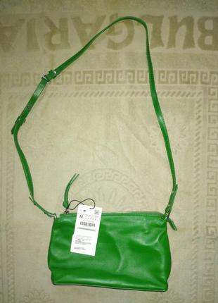 Новая женская кожаная сумка зара, оригинал3 фото