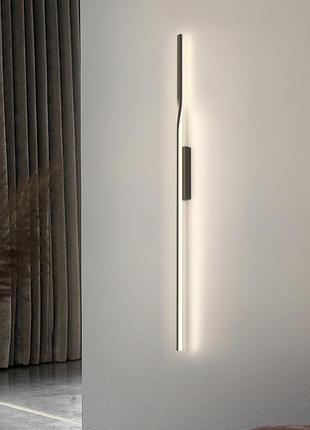 Бра настенное led wsg25/600-bk-k черный 6х4х60 см.