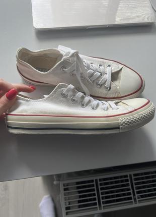 Белые низкие converse2 фото