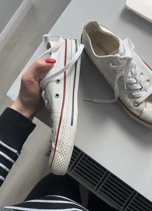 Белые низкие converse3 фото