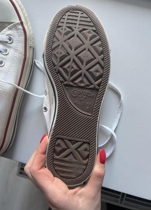 Белые низкие converse7 фото