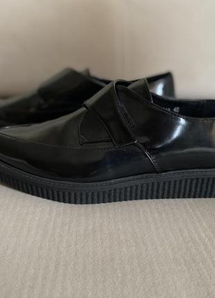Черные туфли броги лакированные 40 размер4 фото
