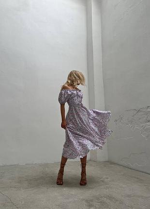 Сукня міді в квіточку