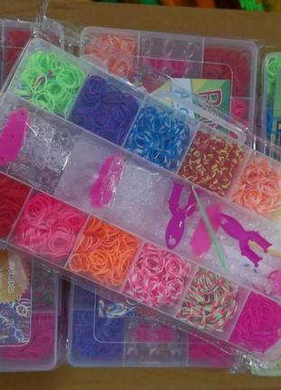 Набор резинок для плетения браслетов "band accessory case" "colored"  30*15см