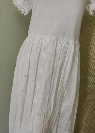 Классное летнее платье с открытой спинкой / прошва / батист с вышивкой2 фото