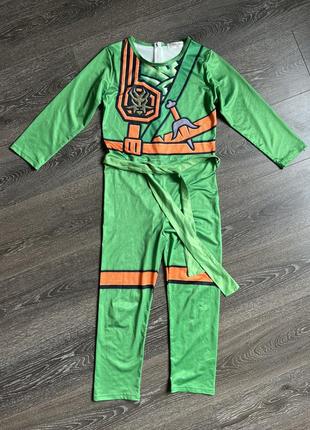 Карнавальный костюм зеленый ниндзя черепашка 8 10 лет