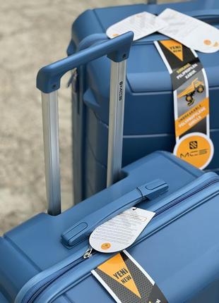 Качественный чемодан из полипропилен,модель 366,прорезиненный,надежная,колеса 360,кодовый замок,туреченя8 фото