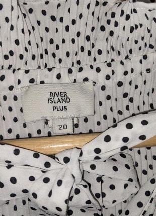 Шифоновая блуза в горох большого размера river island #8326 фото