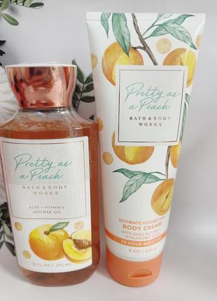 Набір гель+крем pretty as a peach від bath and body works