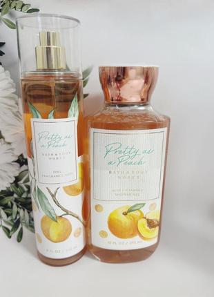 Набір міст + гель pretty as a peach від bath and body works