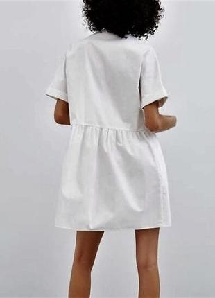 Коротке біле плаття zara3 фото