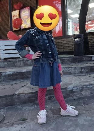 Пиджак джинсовый на девочку 5 лет2 фото