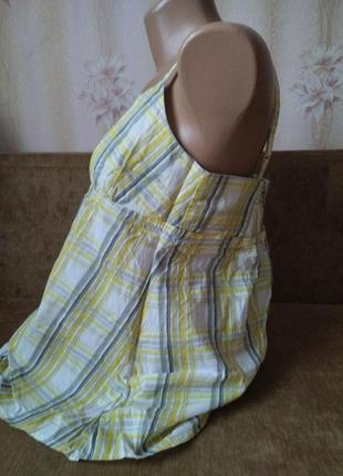 Блуза летняч свободная на бретелях хлопок р 44-462 фото