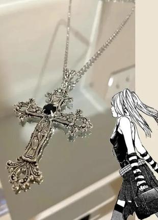 Подвеска с крестом death note amane misa готика аниме гранж4 фото