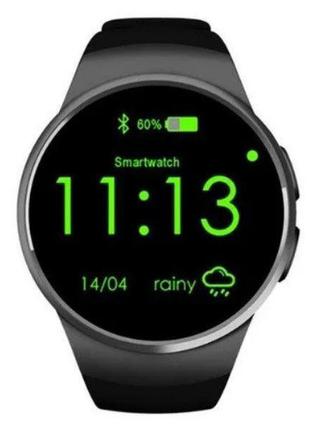 Умные smart watch kw18. цвет черный2 фото