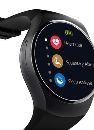 Умные smart watch kw18. цвет черный