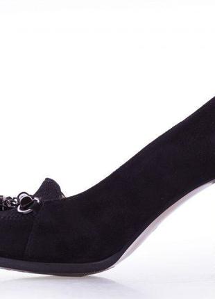 Женские туфли на широком каблуке madiro оригинал замша 37р 9p784 фото