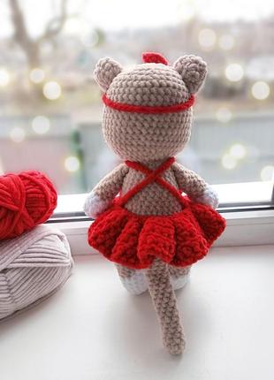 Мягкая игрушка кошка, ручной работы, вязаная, кошка, котик, handmade5 фото