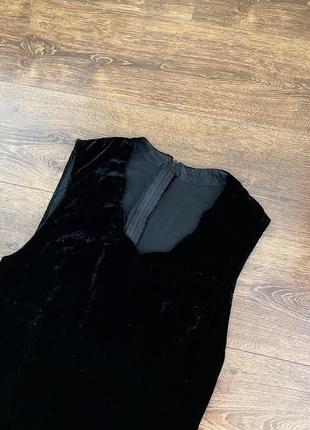 Чорне оксамитове плаття розмір м3 фото