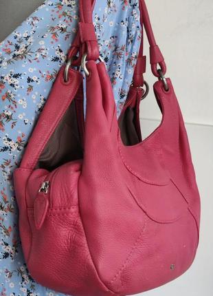 Шкіряна сумка radley рожевого кольору5 фото