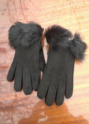 Рукавички ugg, натуральне хутро. розмір 6,5