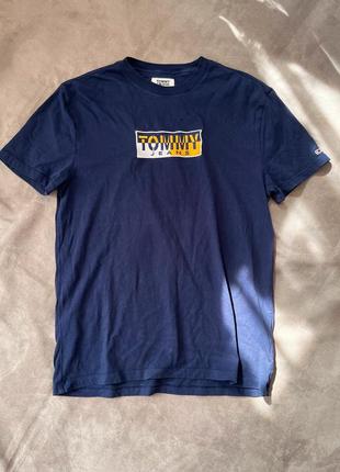 Уценка 🔥 футболка мужская tommy синяя1 фото