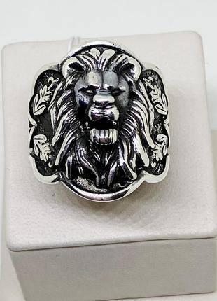 Перстень серебряный "лев" 22 15,62 г1 фото