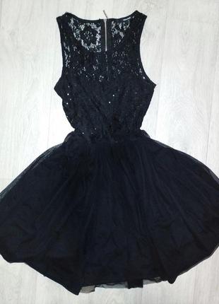 Красивое праздничное платье черное tally weijl