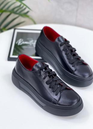 36-41 рр. кеди нат. шкіра на платформі