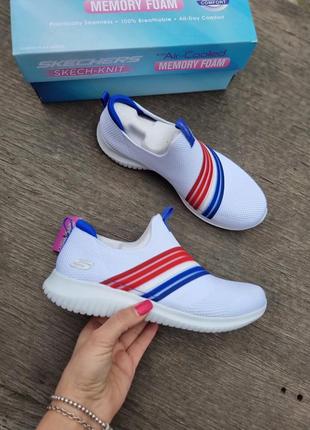 Легкие текстильные кроссовки skechers air-cooled us8.5-38.5-25.5cm, стелька memory foam