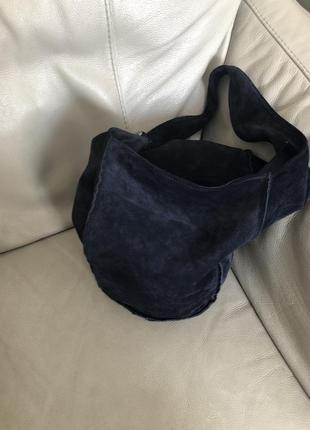 Стильная кожаная сумочка синяя