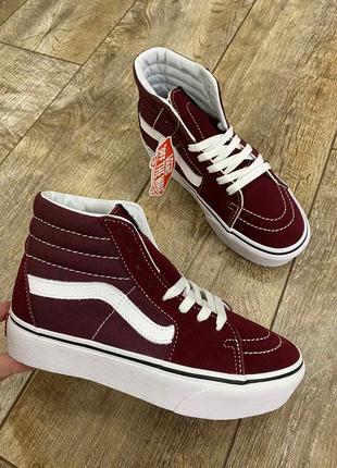 Замшевые высокие женские кеды хайтопы vans 35 размер