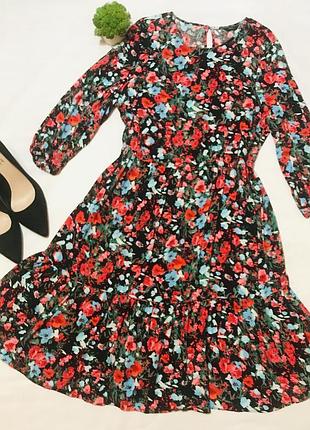 Плаття сукня віскоза натуральне квіти m&co