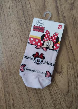 Дитячі шкарпетки короткі р.23-26 міні маус minne mouse disney