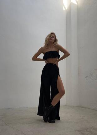 Костюм топ та спідниця-брюки