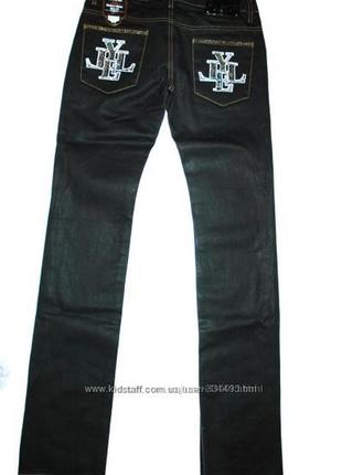 Yell италия новые джинсы черные с пропиткой и в стразах р. 27s7 фото